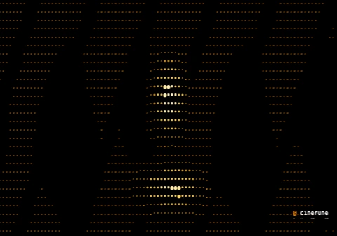 halftone-dots sample frame rendered from the bundled demo project