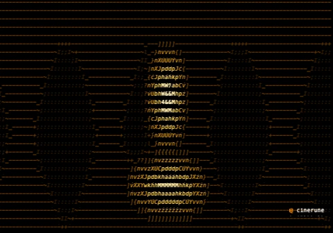 glyph-assemble sample frame rendered from the bundled demo project